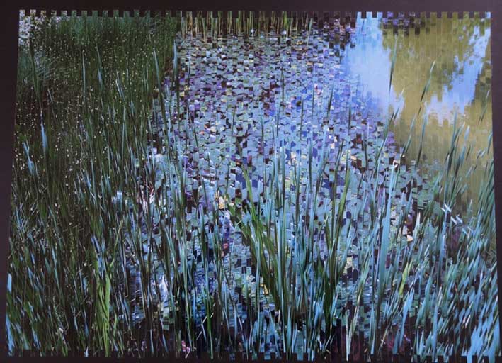 Ariel Attié, Hommage à Monet, découpage, 80x60cm
