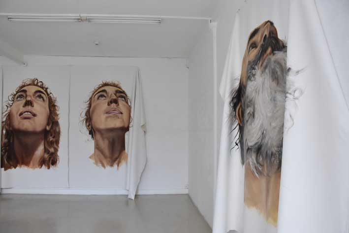 Sylvie Wozniak, Regarder le ciel, 2019, vue de la première salle