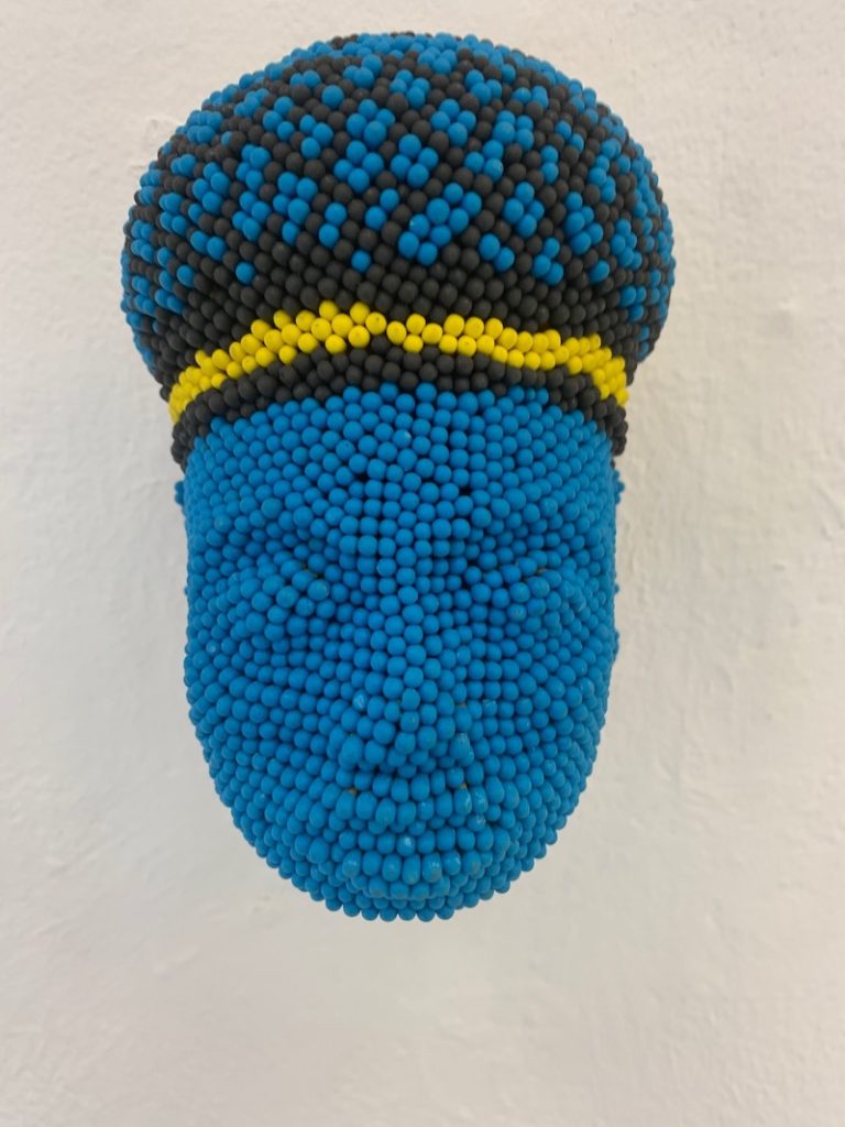 David Mach, African Matchead, 1994, 15,2 x 12,7 x 15,2 cm, allumettes assemblées