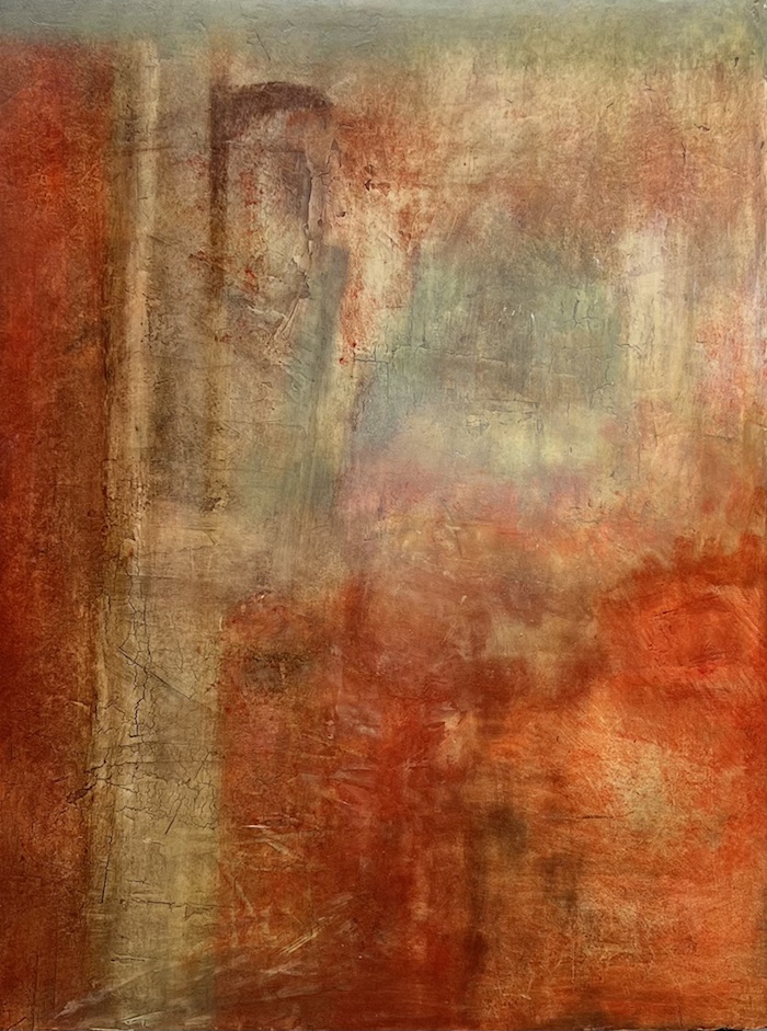 Sabine Pinget, sans titre, 2019, 80 x 60 cm, techniques mixtes sur toile