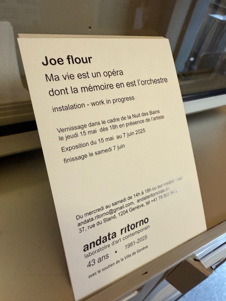Ma vie est un opéra (fragments de l’expo JOE FLOUR) crédits photographiques Joseph Farine, tous droits réservés)