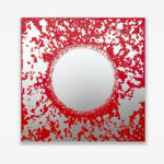 “rouge”, Huile sur aluminium 100 x 100 x 2 cm, 2023-2025 ©photo Raphaelle Mueller