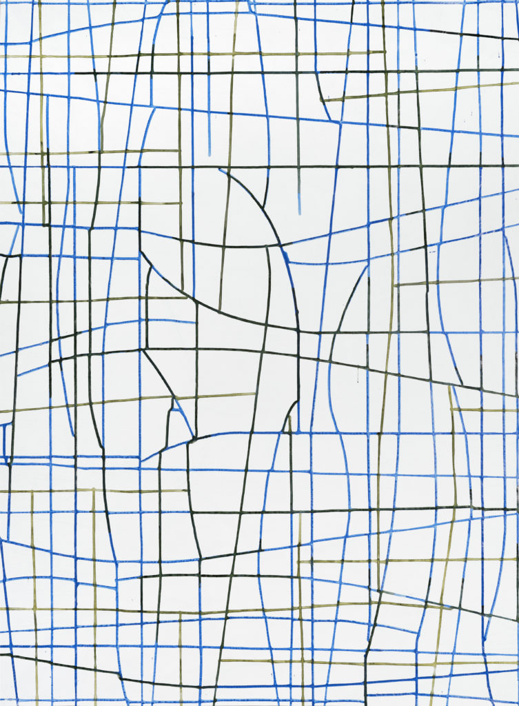 Coulures sur papier de soie Préparé 70x100cm, © Philppe Racine